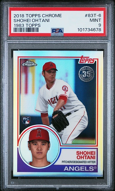 2018 Topps Chrome 1983 Topps 83t-6 Shohei Ohtani PSA