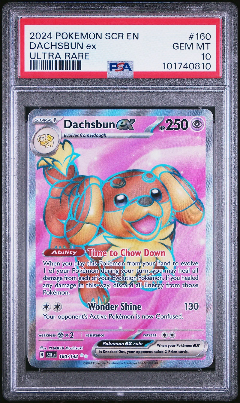 2024 Pokemon Scr En-stellar Crown 160 Dachsbun Ex Ultra Rare PSA