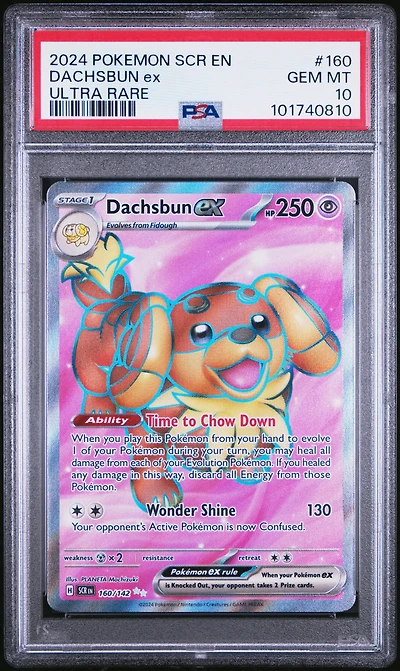 2024 Pokemon Scr En-stellar Crown 160 Dachsbun Ex Ultra Rare PSA