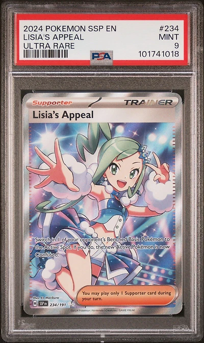 2024 Pokemon Ssp En-surging Sparks 234 Lisia's Appeal Ultra Rare PSA