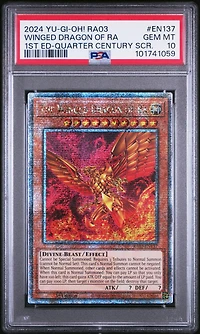 2024 Yu-gi-oh! Ra03-quarter Century Bonanza En137 The Winged Dragon Of Ra 1st Edition-quarter Century Secret Rare PSA 10