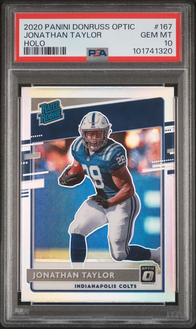2020 Panini Donruss Optic 167 Jonathan Taylor Holo PSA 10