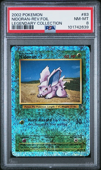 2002 Pokemon Legendary Collection 83 Nidoran-reverse Foil PSA