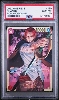 2022 One Piece Romance Dawn 120 Shanks PSA 10