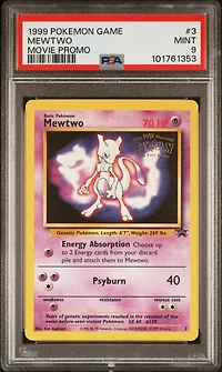 1999 Pokemon Game Movie 3 Mewtwo Movie Promo PSA