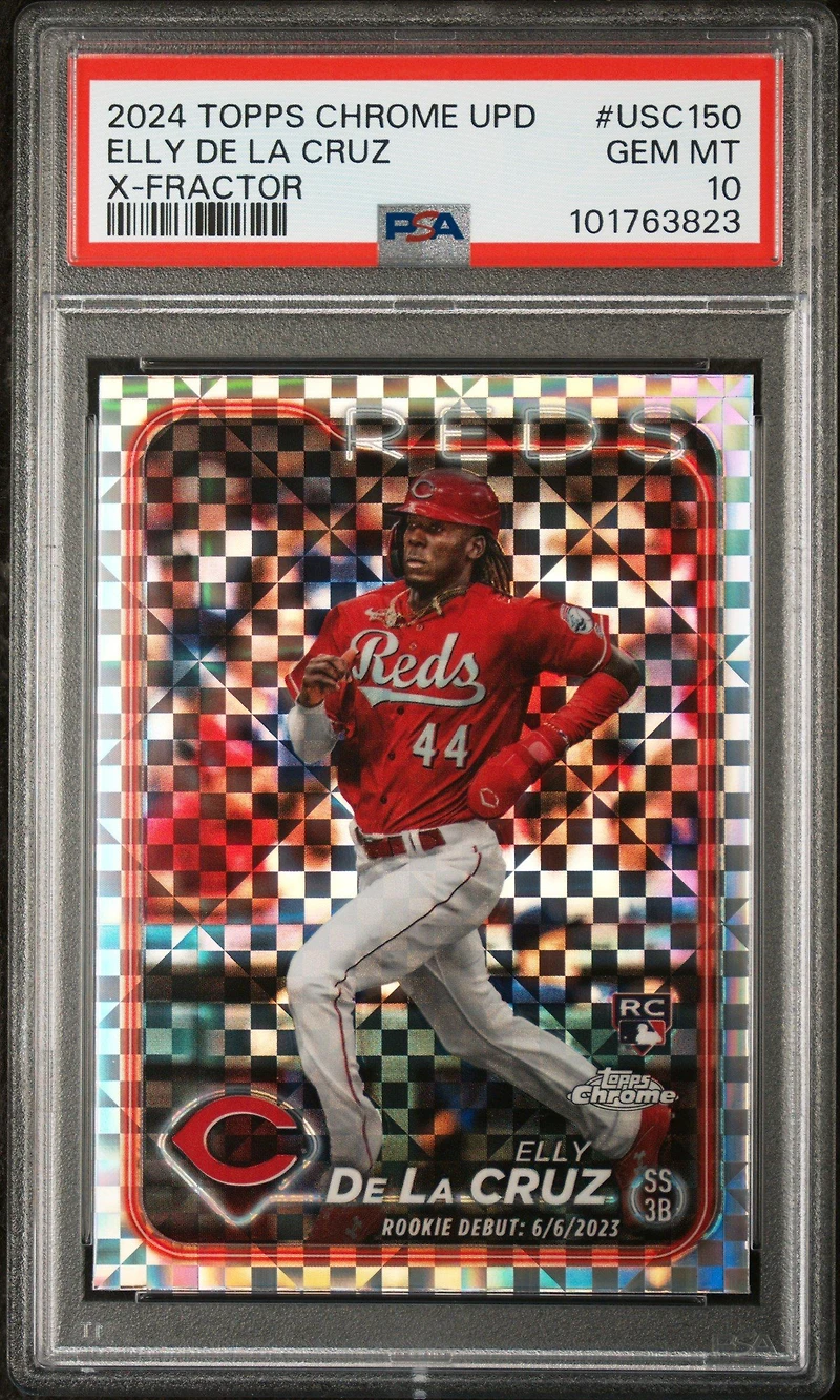 2024 Topps Chrome Update Usc150 Elly De La Cruz X-fractor PSA 10
