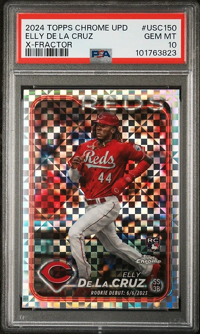 2024 Topps Chrome Update Usc150 Elly De La Cruz X-fractor PSA 10