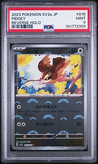 2023 Pokemon Japanese Sv2a-pokemon 151 016 Pidgey Reverse Holo PSA 9