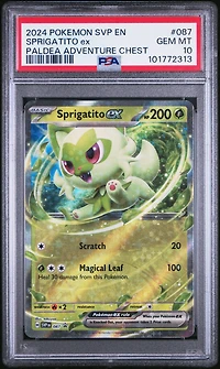 2024 Pokemon Svp En-sv Black Star Promo 087 Sprigatito Ex Paldea Adventure Chest PSA 10