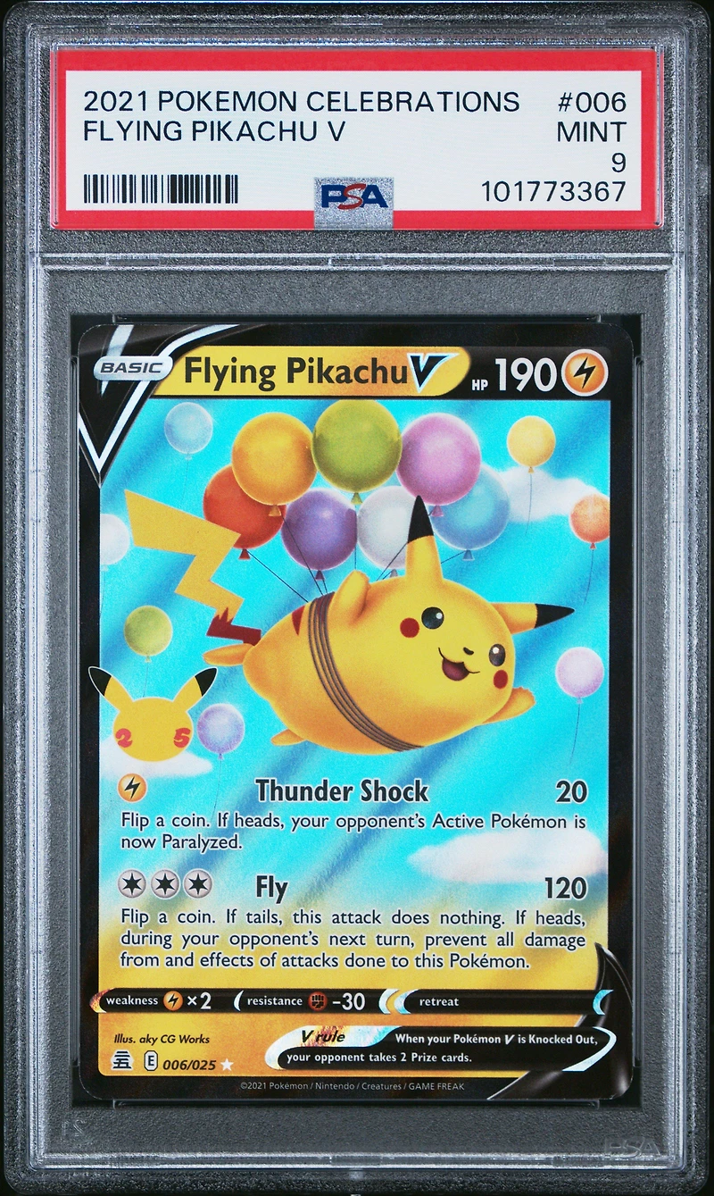 2021 Pokemon Celebrations 006 Flying Pikachu V PSA