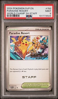 2024 Pokemon Svp En-sv Black Star Promo 150 Paradise Resort World Championships 2024-staff PSA