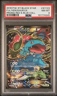 2016 Pokemon Xy Black Star Promo Xy123 Full Art/venusaur Ex Red & Blue Collection PSA