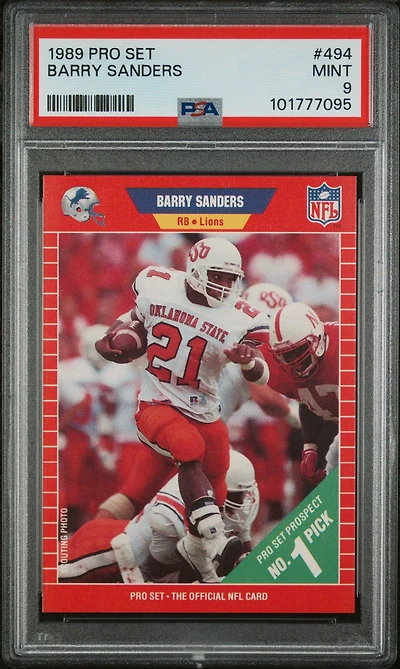1989 Pro Set 494 Barry Sanders PSA