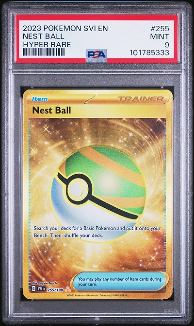 2023 Pokemon Svi En-scarlet & Violet 255 Nest Ball Hyper Rare PSA