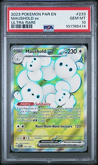 2023 Pokemon Par En-paradox Rift 233 Maushold Ex Ultra Rare PSA 10
