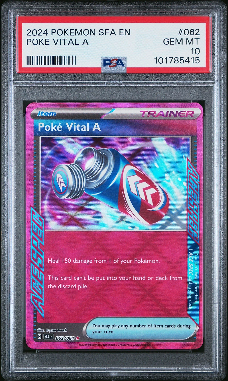 2024 Pokemon Sfa En-shrouded Fable 062 Poke Vital A PSA