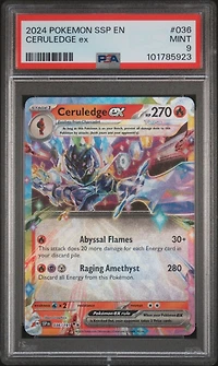 2024 Pokemon Ssp En-surging Sparks 036 Ceruledge Ex PSA 9