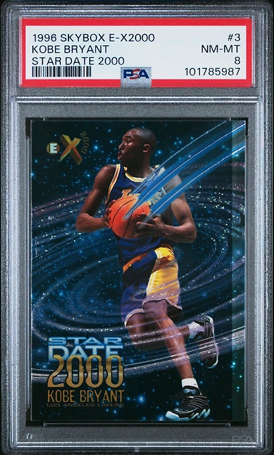 1996 Skybox E-x2000 Star Date 2000 3 Kobe Bryant PSA 8
