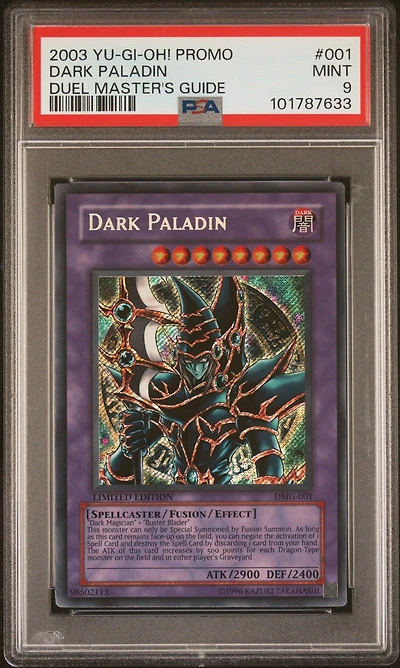 2003 Yu-gi-oh! Promo 001 Dark Paladin Duel Master's Guide PSA