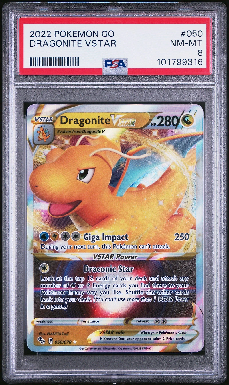 2022 Pokemon Go 050 Dragonite Vstar PSA