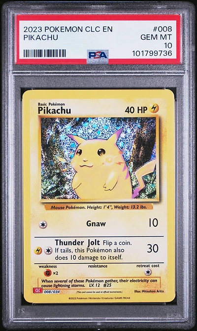 2023 Pokemon Clc-trading Card Game Classic Charizard & Ho-oh Ex Deck 008 Pikachu PSA