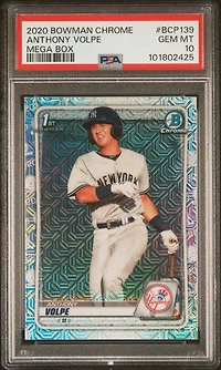 2020 Bowman Chrome Mega Box Bcp139 Anthony Volpe PSA 10