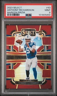 2023 Panini Select 43 Anthony Richardson Maroon Prizm PSA 9