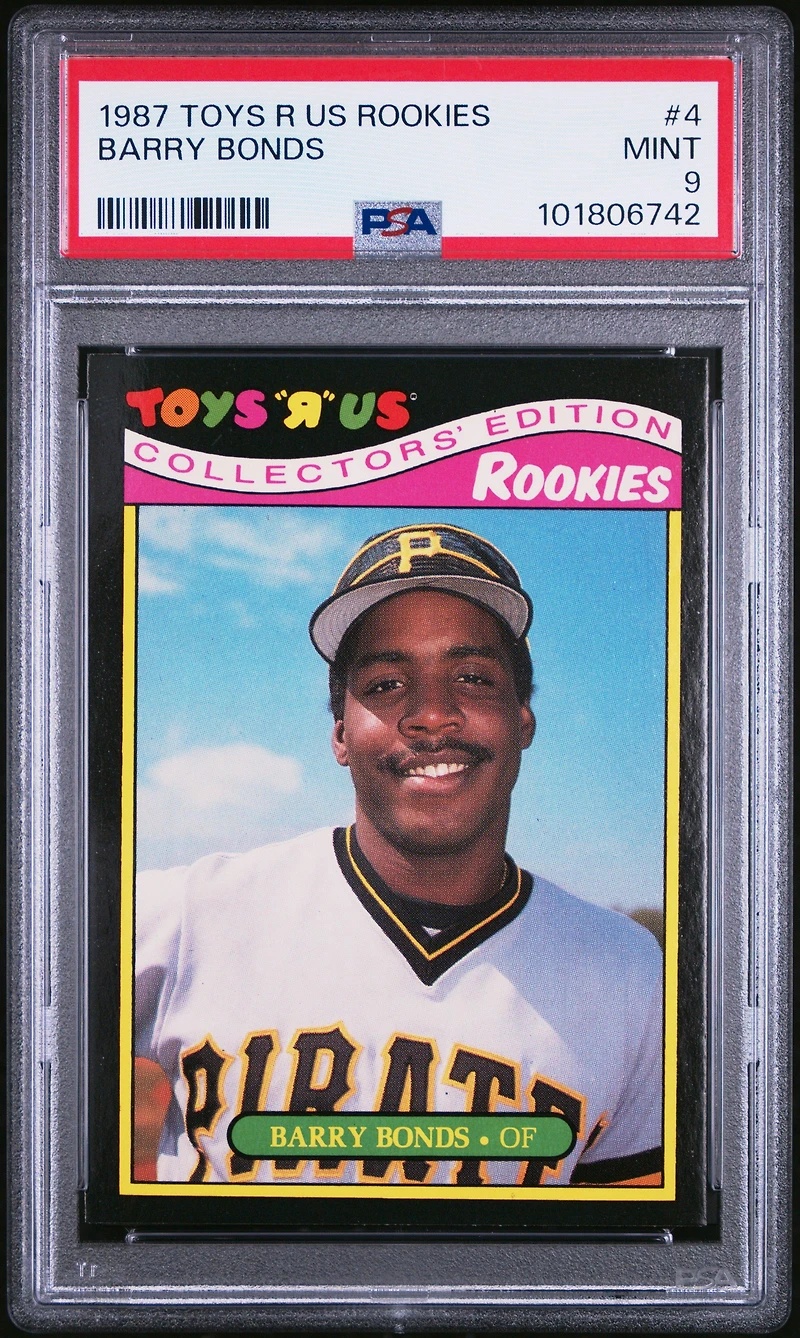 1987 Toys R Us Rookies 4 Barry Bonds PSA 9