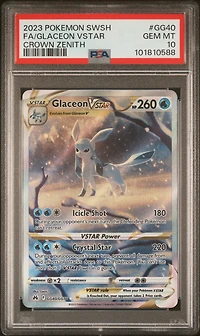 2023 Pokemon Sword And Shield Crown Zenith Gg40 Full Art/glaceon Vstar PSA