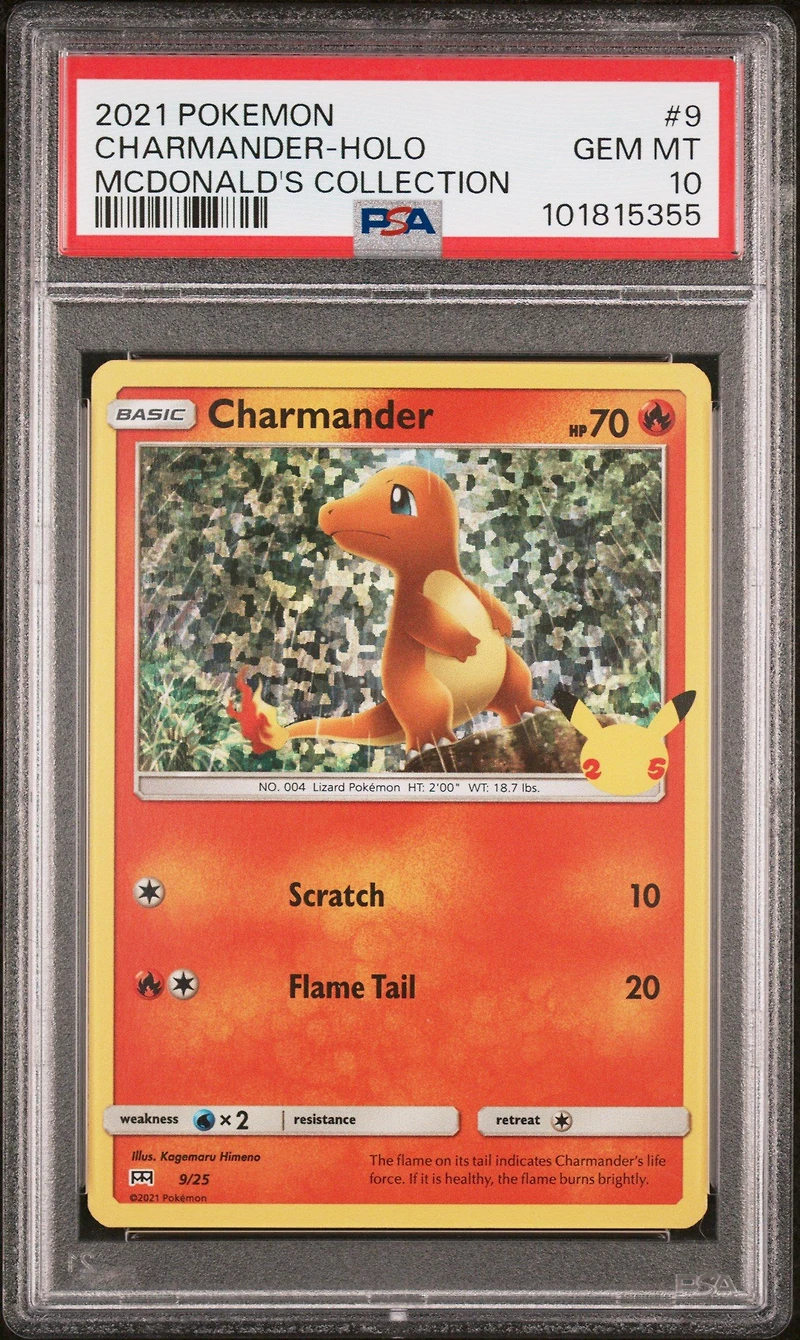 2021 Pokemon Mcdonald's Collection 9 Charmander-holo PSA