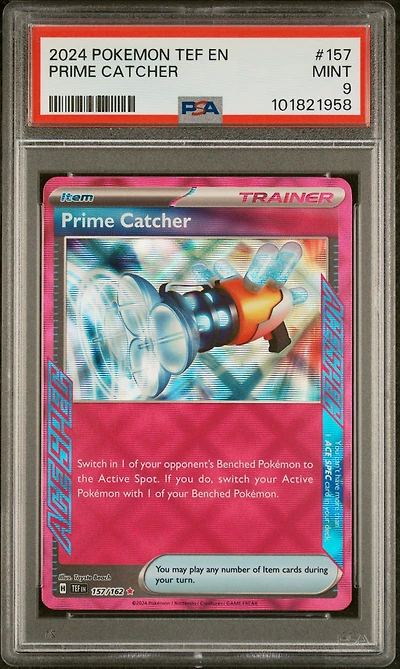 2024 Pokemon Tef En-temporal Forces 157 Prime Catcher PSA