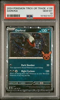 2024 Pokemon Trick Or Trade 136 Darkrai PSA