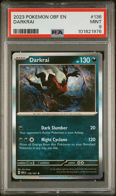 2023 Pokemon Obf En-obsidian Flames 136 Darkrai PSA