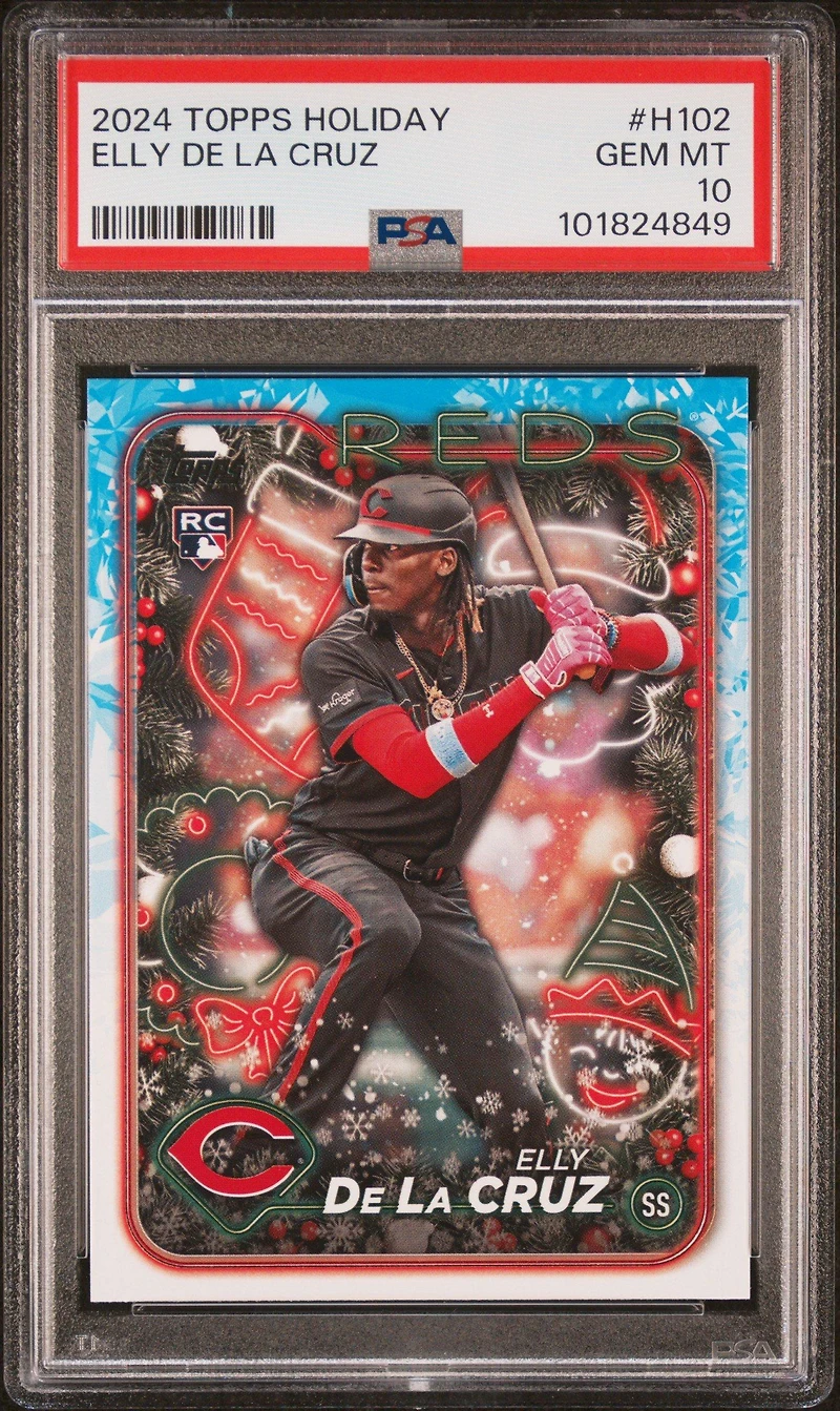 2024 Topps Holiday H102 Elly De La Cruz PSA