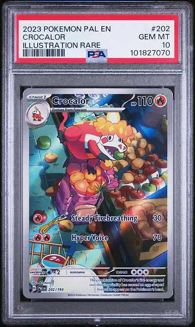 2023 Pokemon Pal En-paldea Evolved 202 Crocalor Illustration Rare PSA