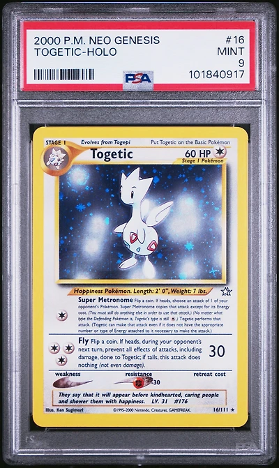 2000 Pokemon Neo Genesis 16 Togetic-holo PSA