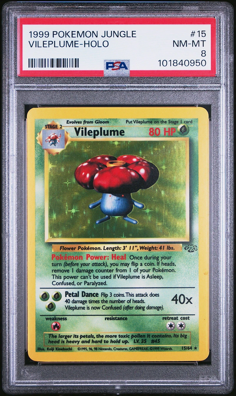 1999 Pokemon Jungle 15 Vileplume-holo PSA