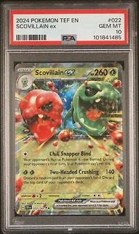 2024 Pokemon Tef En-temporal Forces 022 Scovillain Ex PSA