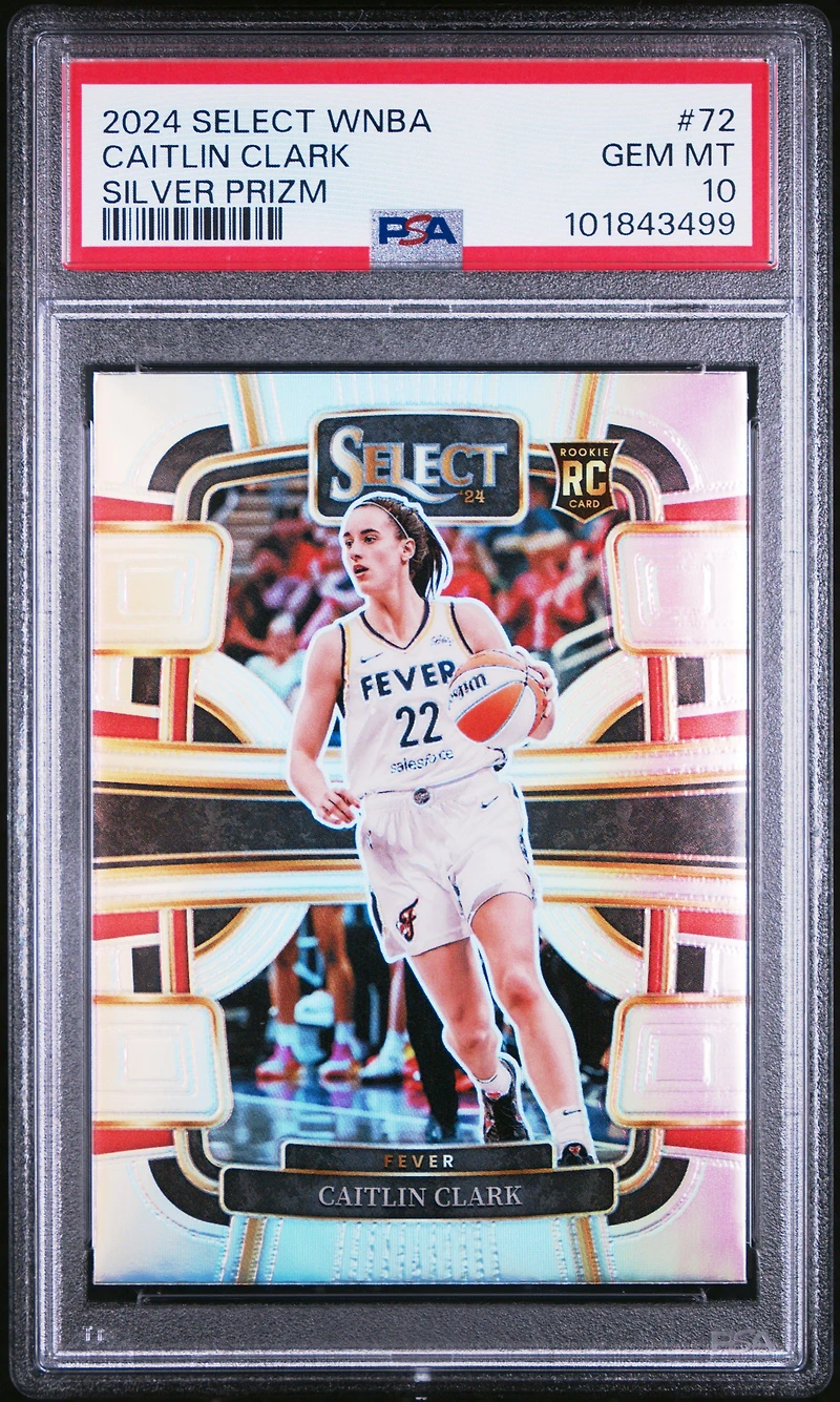 2024 Panini Select Wnba 72 Caitlin Clark Silver Prizm PSA 10