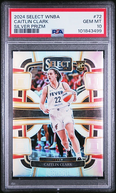 2024 Panini Select Wnba 72 Caitlin Clark Silver Prizm PSA 10