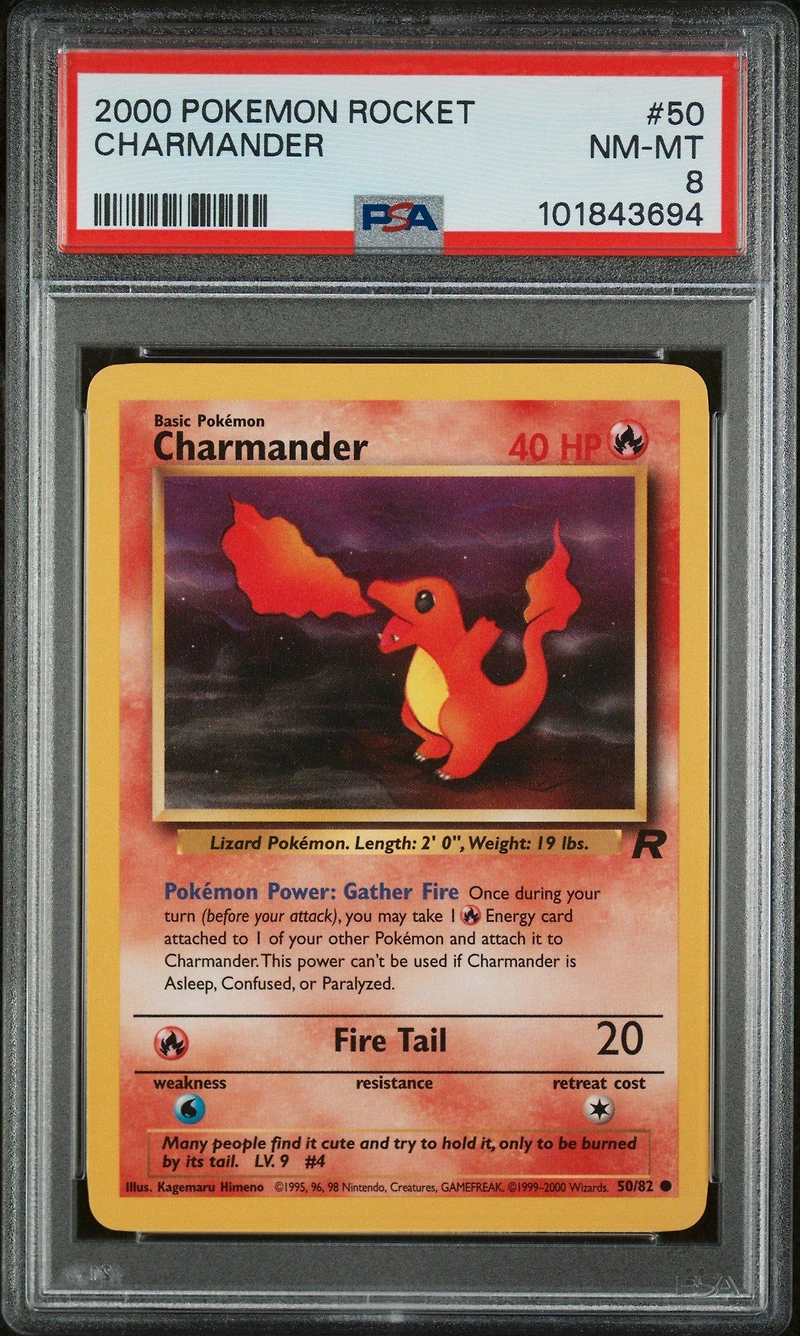 2000 Pokemon Rocket 50 Charmander PSA