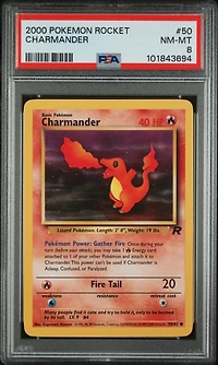 2000 Pokemon Rocket 50 Charmander PSA