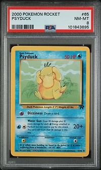 2000 Pokemon Rocket 65 Psyduck PSA