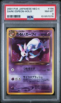 2001 Pokemon Japanese Neo 4 196 Dark Espeon-holo PSA