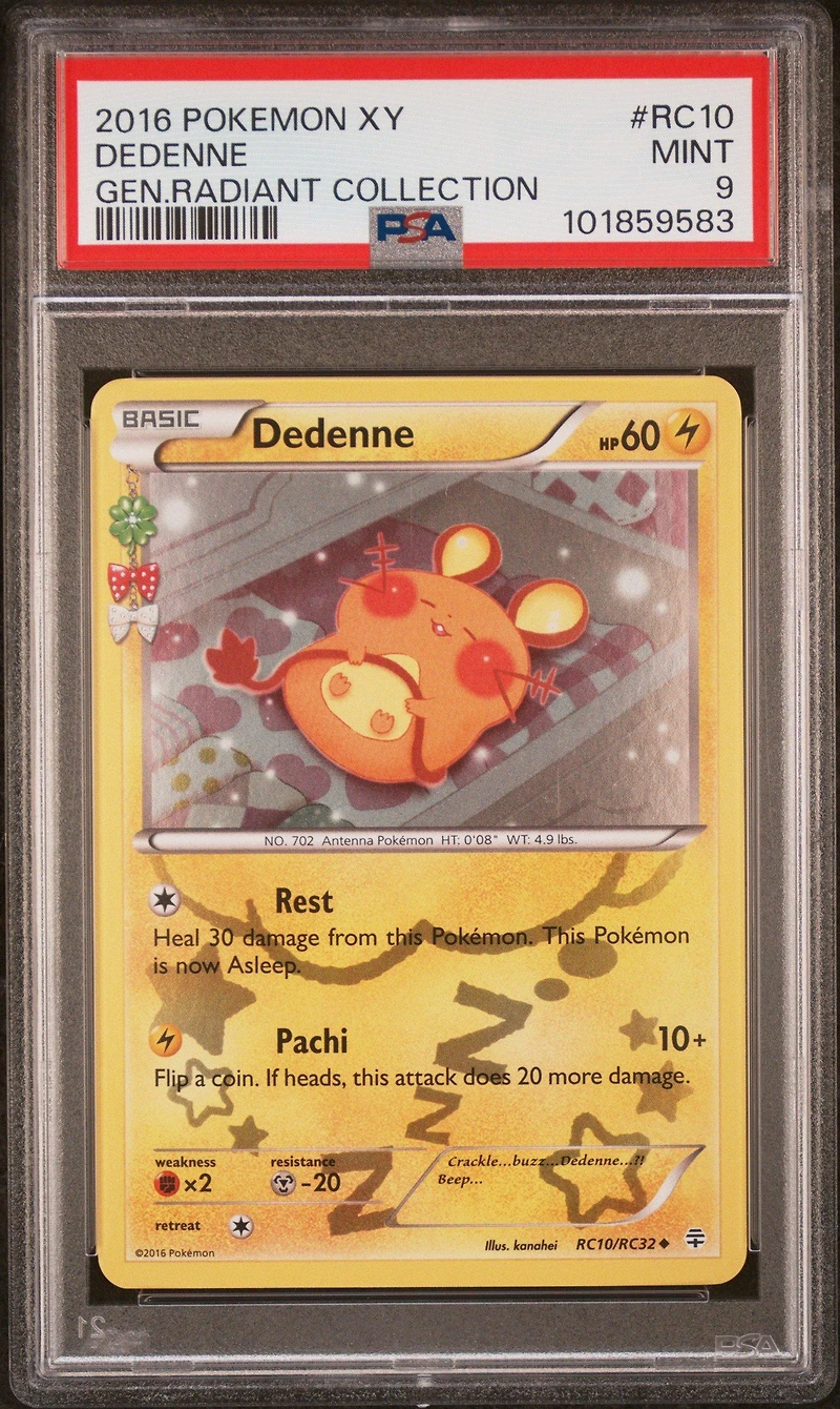 2016 Pokemon Xy Generations Radiant Collection Rc10 Dedenne PSA