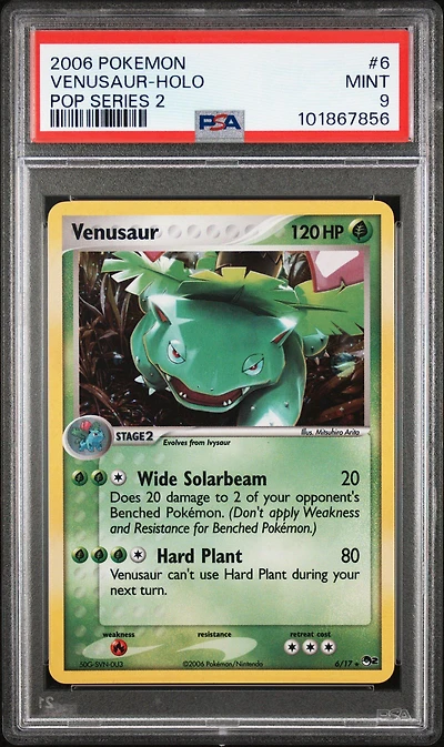 2006 Pokemon Pop Series 2 6 Venusaur-holo PSA