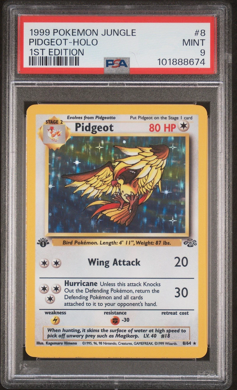 1999 Pokemon Jungle 8 Pidgeot-holo 1st Edition PSA