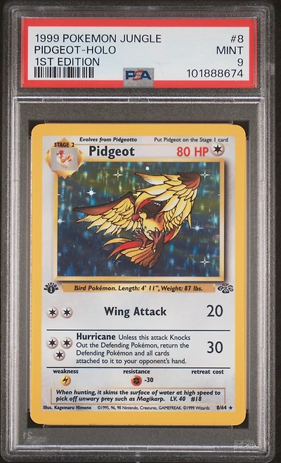 1999 Pokemon Jungle 8 Pidgeot-holo 1st Edition PSA