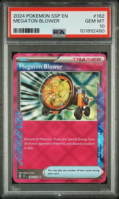 2024 Pokemon Ssp En-surging Sparks 182 Megaton Blower PSA