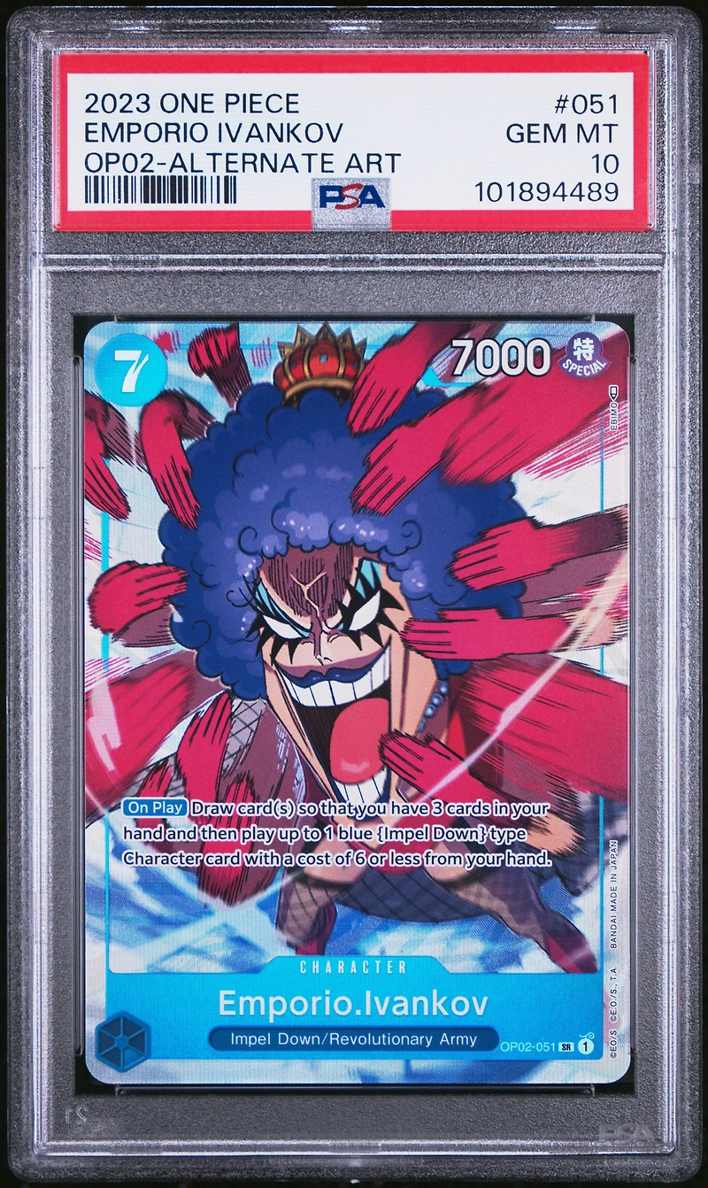 2023 One Piece Paramount War Emporio Ivankov Alternate Art PSA 10